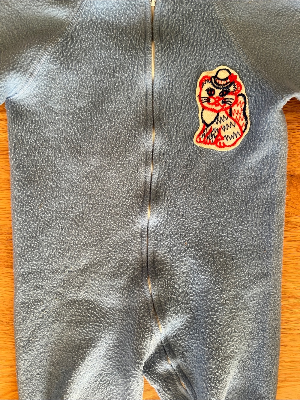 Vintage Toddle Time by JCPenneys youth size5 Fleece Kids One-Piece Footed Pajama - Picture 3 of 4